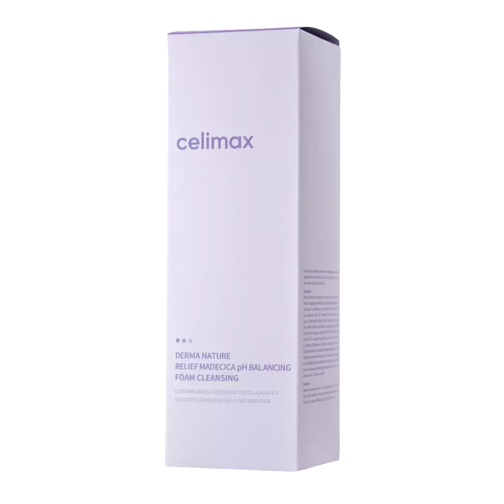 Celimax - Derma Nature Relief Madecicia pH Balancing Foam Cleansing - effetti antibatterici e antimicotici, regola le ghiandole sebacee - 150 m