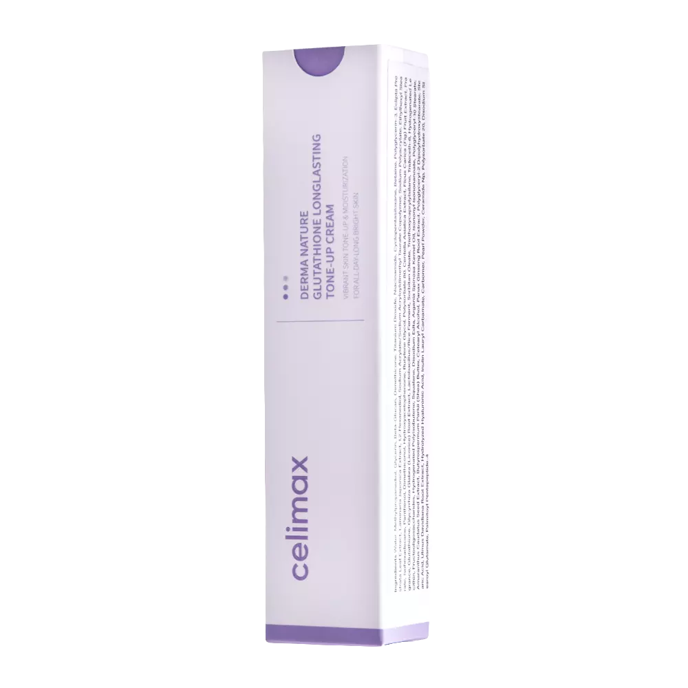 Celimax - Derma Nature Glutathione Longlasting Tone-Up Cream - Crema tonificante al glutatione - 35 ml
Crema uniformante del colore con glutatione e niacinamide
