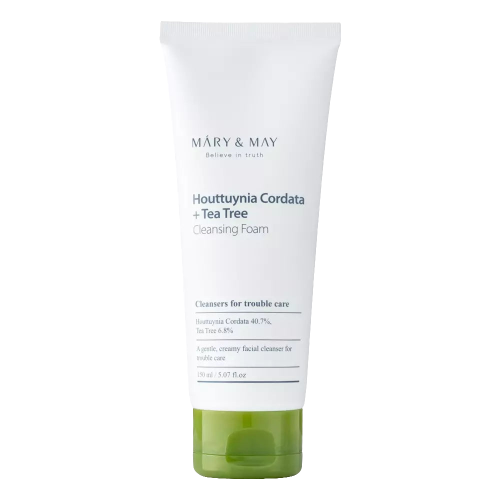 Mary&May - Houttuynia Cordata + Tea Tree Cleansing Foam - Detergente viso con Houttuynia Cordata e Tea Tree - 150 ml