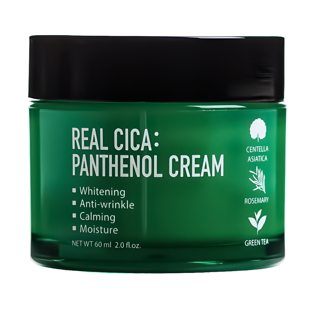 Fortheskin Real Cica Pantenolo Crema - agisce sulla produzione di sebo, migliora la pelle con rossori, brufoli, punti neri e acne - 60 ml
