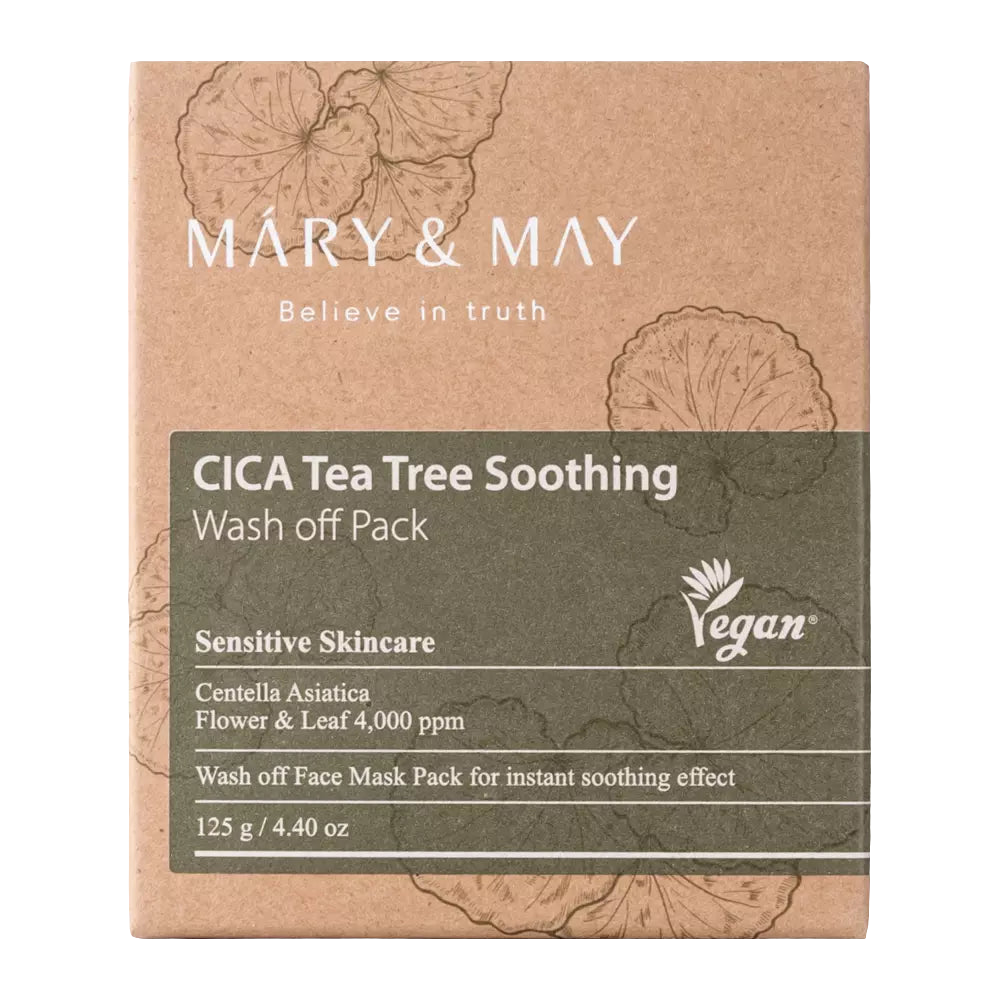 Mary&May - CICA Tea Tree Soothing Wash off Pack - Maschera all'argilla - 125 g