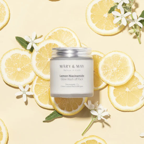 Lemon Niacinamide Glow Wash Off Pack 125g - Mary & May