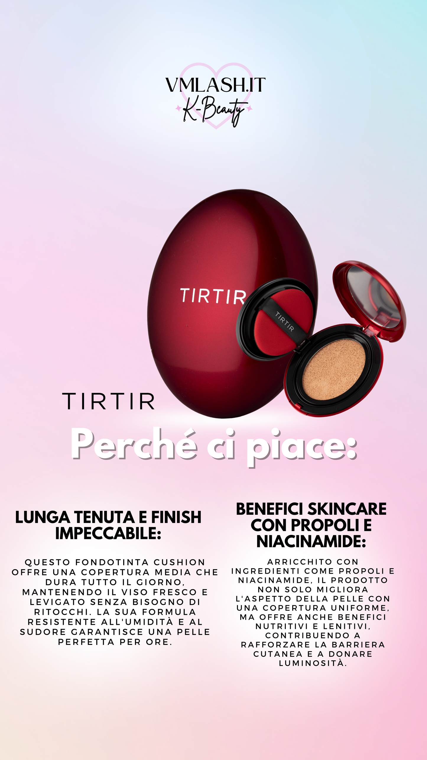 TIRTIR - Mask Fit Red Cushion - Primer viso a lunga tenuta in un cuscino - 24W Beige morbido - 18g