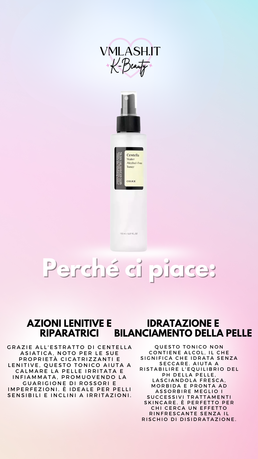 COSRX - Centella Water Tonico senza alcol - Tonico con estratto di Centella Asiatica - 150ml