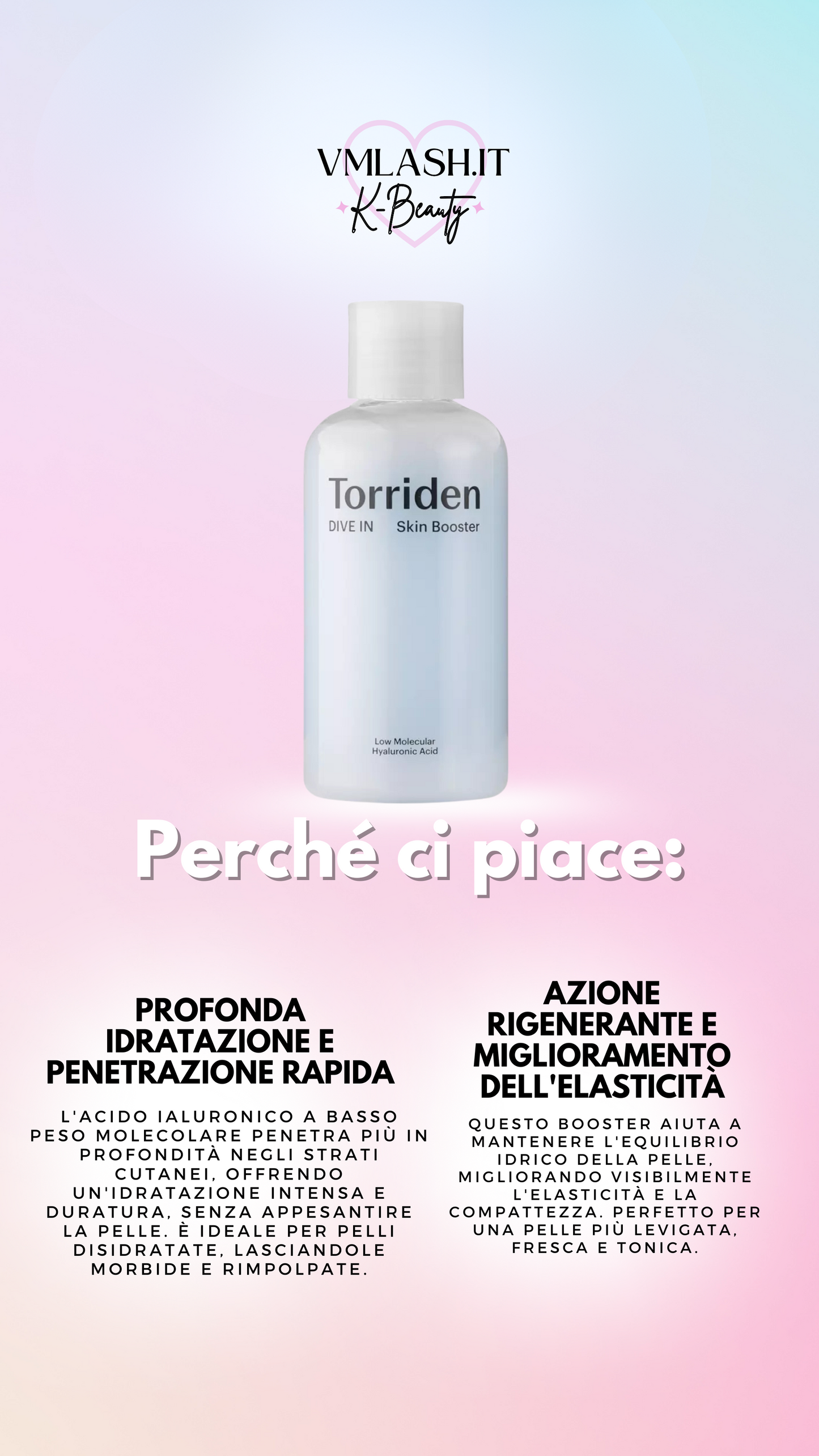 Torriden - Dive In - Acido ialuronico a basso peso molecolare - Booster di acido ialuronico - 200 ml