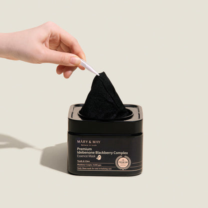 Mary&May Premium Idebenon Blackberry Complex Ampoule Mask (confezione da 20 maschere)