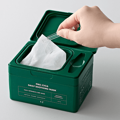 VT Cosmetics - CICA Daily Soothing Mask - Set di maschere viso lenitive in un foglio - 30 pezzi/350 g