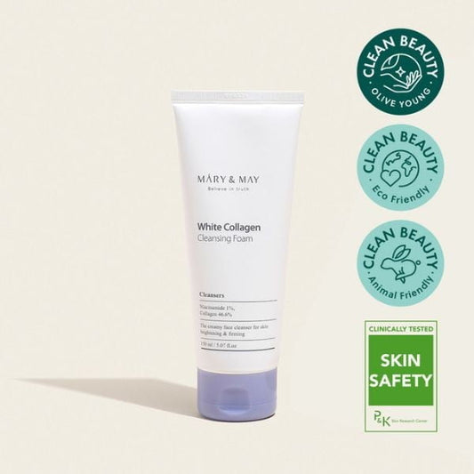 MARY & MAY White Collagen Cleansing Foam 150ml – Detergente viso