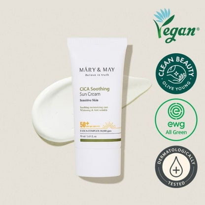 MARY & MAY CICA Soothing Sun Cream SPF50+ PA++++ 50ml – Crema solare