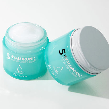 FarmStay 5 Crema all'Acido Ialuronico con Gocce d'Acqua, 80 ml (1 pezzo)