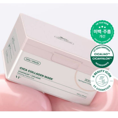 VT Cosmetics - CICA Collagen Mask - Set di maschere viso rassodanti in un foglio - 30 pezzi/320 g