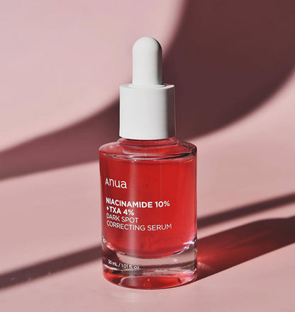Anua - Niacinamide 10% + TXA 4% Serum - Siero viso sebo regolatore, illuminante, previene le nuove macchie, antibatterico (migliora l'acne) - 30ml