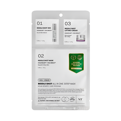 VT Cica x Hyalon Reedy Shot 300 All In One 3Step Mask - trattamento viso con effetto lifting e illuminante