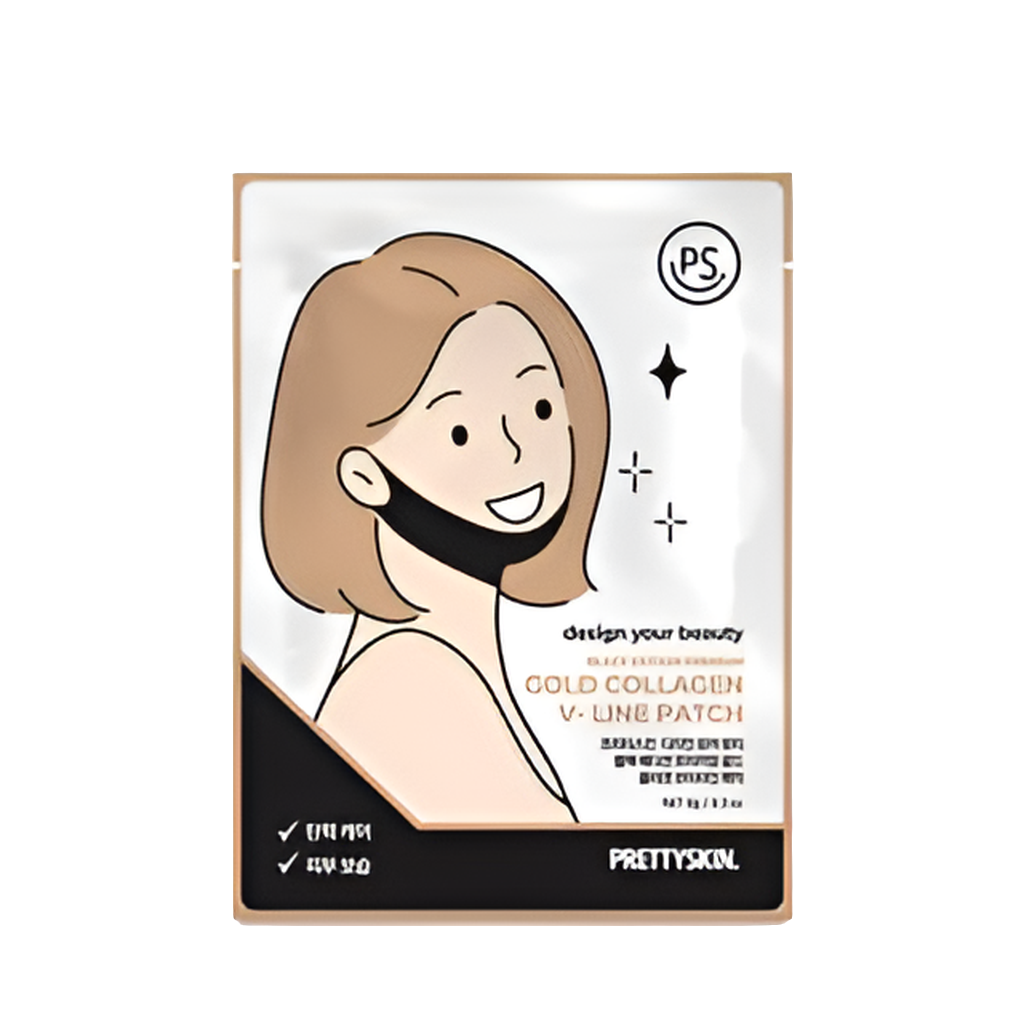 PRETTYSKIN - Black Edition Premium Gold Collagen V-Line Patch - 9g