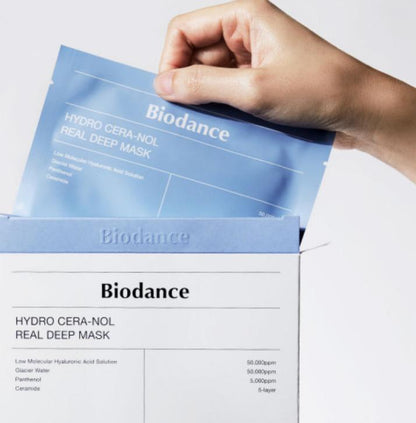Biodance - Hydro Cera-nol Real Deep Mask - Maschera viso idratante al collagene - 1 pz/34 g