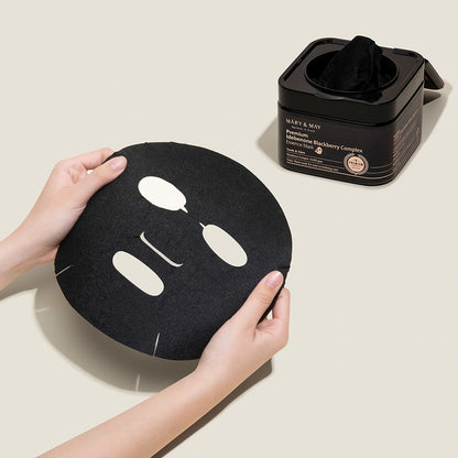 Mary&May Premium Idebenon Blackberry Complex Ampoule Mask (confezione da 20 maschere)