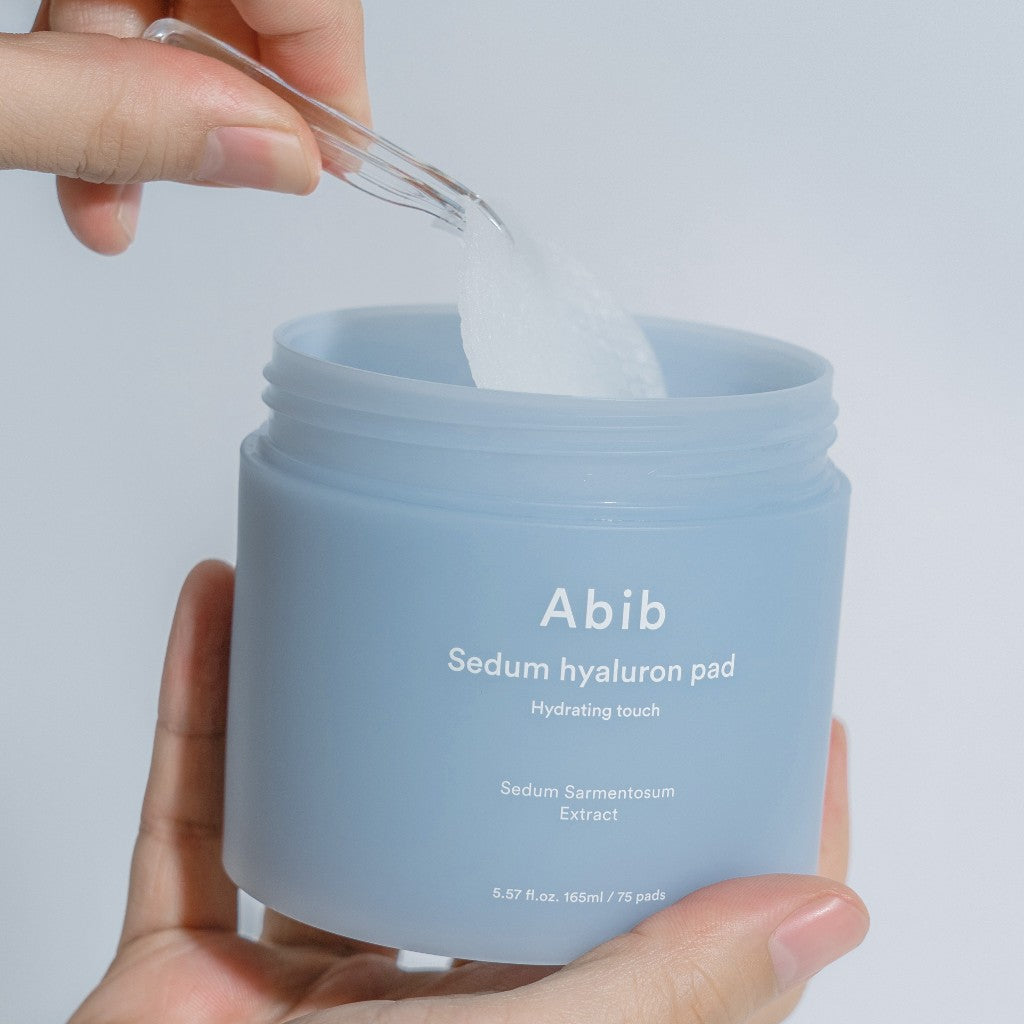 Abib - Sedum Hyaluron Pad Hydrating Touch - Dischetti idratanti e uniformanti per il viso - 165 ml/75 pezzi
