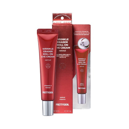 PRETTYSKIN - Wrinkle Eraser Roll On Eye Cream - Retinol - 30ml Elimina rughette