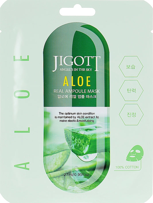 Jigott Aloe Real Ampoule Mask 27 ml
