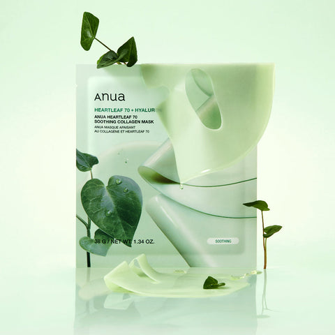 🌿 Anua Heartleaf 70 Soothing Collagen Mask (1 pezzo – 38g)