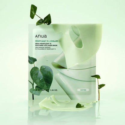 🌿 Anua Heartleaf 70 Soothing Collagen Mask (1 pezzo – 38g)